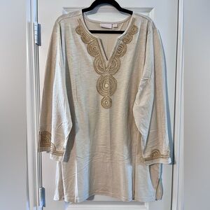 Cream Beaded Blouse